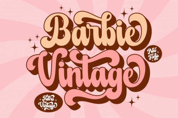 Barbie Vintage: A Playfully Nostalgic Display Font for Creative Projects