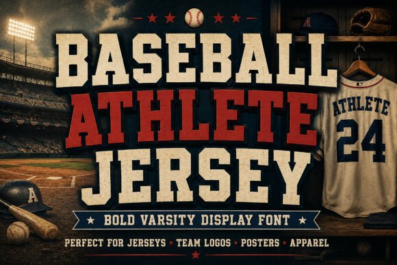 Baseball Athlete Jersey: A Typeface with Championship Spirit